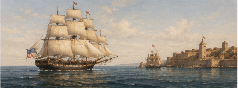 Historical sailing ship representing Mediterranean diplomacy